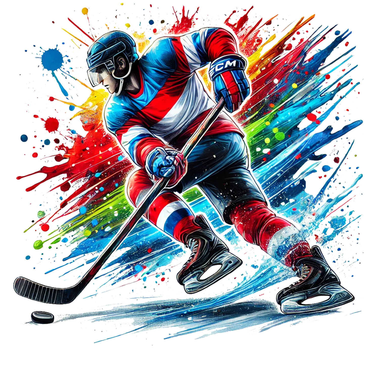 T-shirt adulte joueur hockey